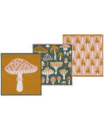 image shows Danica Jubilee Knit Dishcloths (Set of 3) | Mushroom Gems against a blank, white background
