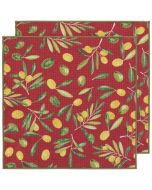 image shows Now Designs by Danica Recycled Microfibre Dish Cloth Set | Olive Oil against a blank, white background