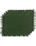 image shows Danica Heirloom Ravel Placemats (Set of 4) | Cedar  against a blank, white background