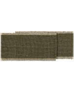 image shows Danica Heirloom Lattice Table Runner | Olive Branch against a blank, white background