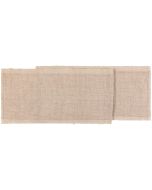 image shows Danica Heirloom Lattice Table Runner | Dove Gray against a blank, white background