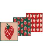 image shows Danica Jubilee Knit Dishcloths (Set of 3) | Berry Sweet against a blank, white background