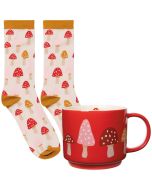 image shows Danica Jubilee Mug and Socks Set | Toadstool against a blank, white background