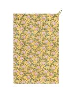 image shows Danica Heirloom Block Print Dishtowel | Clematis against a blank, white background