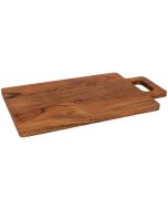 image shows Danica Heirloom Acacia 17" Serving Board against a blank, white background