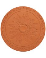 image shows Now Designs by Danica Terracotta Bread Warming Stone | Sunflower Splendor against a blank, white background