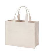 image shows Danica Heirloom Natural Utility Tote against a blank, white background
