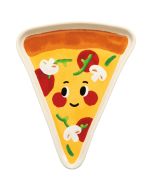image shows Danica Jubilee Pizza Shaped Dish against a blank, white background