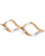 image shows Umbra Montage 6 Wall Hook | White/Natural  against a blank, white background