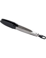 image shows Click Clack Small Tong | Grey/Chrome against a blank, white background