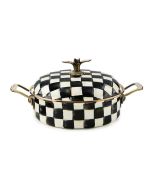 image shows MacKenzie-Childs Courtly Check 5 Qt. Casserole against a blank, white background