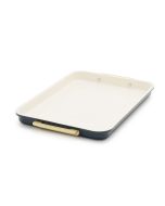 image shows GreenPan Reserve Healthy Ceramic Nonstick Bakeware Quarter Sheet Pan | Twilight against a blank, white background