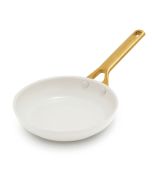 image shows GreenPan Reserve Pro 8" Open Fry Pan | Cream  against a blank, white background