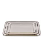 image shows OXO Good Grips 3-Piece Non-Stick Pro Ceramic Coated Metal Bakeware Sheet Pan Set | Biscuit against a blank, white background