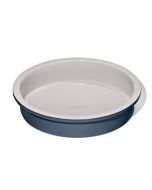  image shows OXO Good Grips Non-Stick Pro Ceramic Coated Metal Bakeware 9" Round Cake Pan | Storm Blue against a blank, white background
