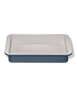 image shows OXO Good Grips Non-Stick Pro Ceramic Coated Metal Bakeware 9" x 13" Cake Pan | Storm Blue against a blank, white background