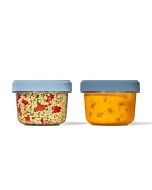 image shows OXO Good Grips Twist & Stack 20oz Container Set | 2-Pack  against a blank, white background