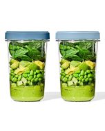 image shows OXO Good Grips Twist & Stack 40oz Container Set | 2-Pack against a blank, white background