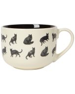 image shows Now Designs by Danica 23oz Latte Mug | Cat Collective  against a blank, white background