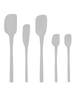  image shows Tovolo Flex-Core® All Silicone Spatulas (Set of 5) | Oyster Gray against a blank, white background