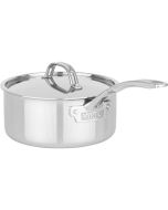 image shows Viking PureGlide™ Pro 3-Ply Titanium Nonstick 3 Qt. Sauce Pan with Lid against a blank, white background