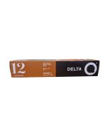 image shows Delta Q Qharisma 10 Coffee Capsules against a blank, white background