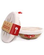 image shows KneadAce Round Cotton Rope Proofing Baskets Set  against a blank, white background