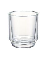 image shows HARIO Double-Walled 370ml Matcha Cup | Clear against a blank, white background