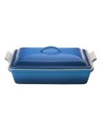 PG07053A-3359 Le Creuset 4 qt. (12" x 9") Heritage Covered Rectangular Casserole - Marseille Blue