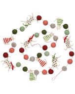 image shows Danica Jubilee Christmas Felt Garland | Cats against a blank, white background