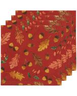 image shows Now Designs by Danica Napkin Set | Oak and Acorn against a blank, white background