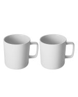 image shows LSA Collective 12.5oz Mugs (Set of 2) | White  against a blank, white background