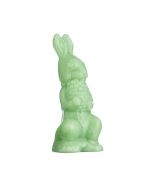 Mosser Glass 5" Bunny with Basket Figurine (Jadeite)