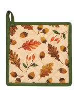 image shows Now Designs by Danica Spruce Potholder | Oak and Acorn against a blank, white background