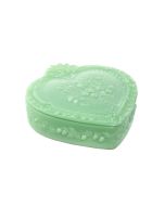 Mosser Glass Strawberry Fields Heart Box | Jadeite