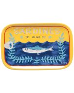 image shows Now Designs by Danica Sardine Shaped Dish | Del Mar against a blank, white background