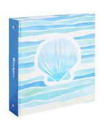 image shows C.R. Gibson Pocket Page Recipe Binder | Coastal against a blank, white background  