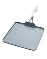 image shows GreenPan Valencia Pro 11" Square Griddle against a blank, white background