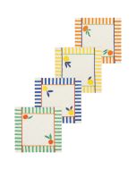 image shows Danica Jubilee Cocktail Napkins (Set of 4) | Citrus Burst against a blank, white background