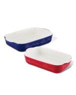 image shows Disney Bon Voyage 2-Piece Baking Dish Set against a blank, white background