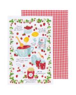  image shows Now Designs by Danica Dishtowels (Set of 2) | Jam Recipe against a blank, white background