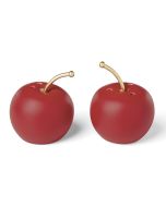 image shows Kate Spade Tutti Fruity Cherries Salt & Pepper Set  against a blank, white background