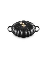 image shows Le Creuset Signature 2.75 Qt. Pumpkin Braiser | Licorice against a blank, white background
