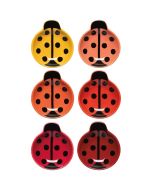  image shows Danica Jubilee Pinch Bowls (Set of 6) | Ladybugs against a blank, white background