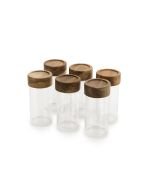 Everything Kitchens Modern Essentials 3oz Spice Jars with Wood Lids | Set of 6