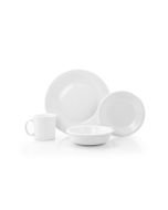 Fiesta® 16-Piece Classic Dinnerware Set with Java Mugs | White
