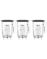 Blendtec Commercial WildSide Blender Jar (3 Qt. with Soft Lid) | 3-Pack
