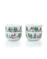 Fiesta® 28oz All-Purpose Gusto Bowl (6") | Christmas Whimsy (White) Set of 4
