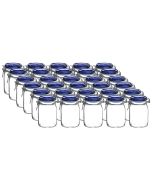 Bormioli Rocco 1L Swing Top Fido Glass Jars - Blue Lid | 30-pack