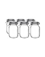 Bormioli Rocco 2L Swing Top Glass Fido Canning Jars | 6-pack
